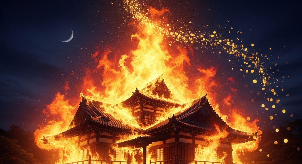 집안에 큰 불이 나거나 활활 타오르는 것을 지켜보는 꿈의 재물운 상승 및 사업 운세 변화 고찰