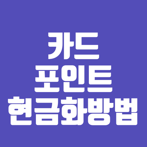 카드 포인트 현금화 방법, 숨은 돈 찾기 총정리